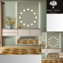 Lustro do toaletki w dwóch częściach z podświetleniem - HOLLYWOOD GLAM LED